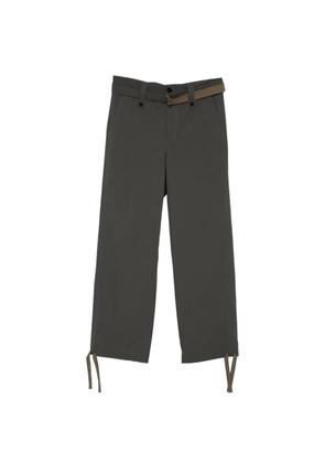 sacai belted trousers - Green