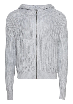 Rick Owens knitted hoodie - Blue