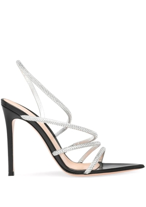 Gianvito Rossi 105mm Crystal Ettie sandals - Silver