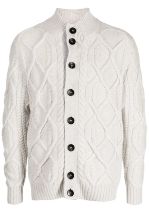 N.Peal cable-knit cashmere cardigan - Neutrals