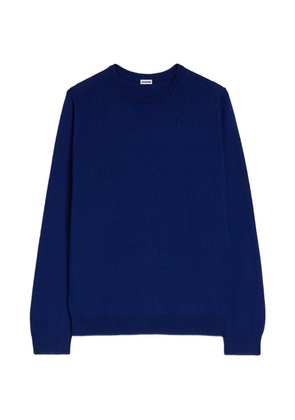 Jil Sander pointelle wool sweater - Blue