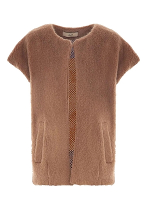 Akep embroidered side-pockets jacket - Brown