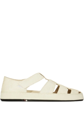 Osklen Soho Resort leather cage sandals - White