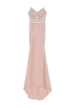 Holland & Holland embellished fishtail maxi dress - Pink