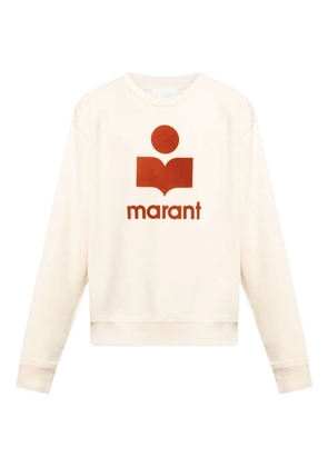 MARANT logo-print cotton sweatshirt - Neutrals