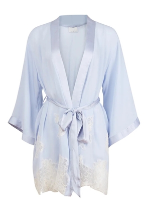 Fleur Du Mal lace-trimmed robe - Blue