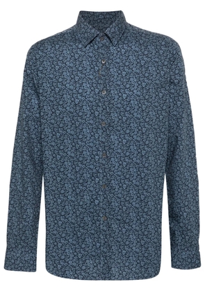 Canali floral-print shirt - Blue