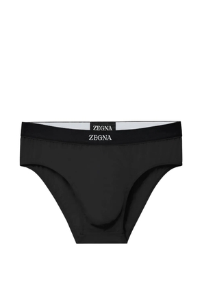 Zegna logo-waistband briefs - Black