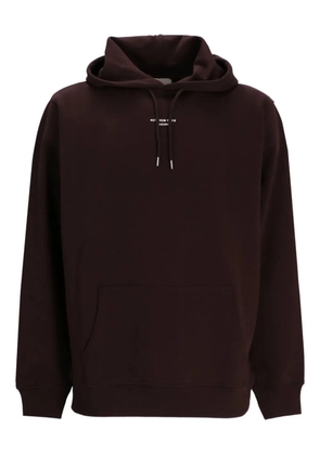 Drôle De Monsieur logo-embroidered hoodie - Brown