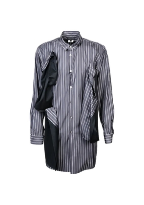 Comme des Garçons Homme Plus striped panelled shirt - Grey