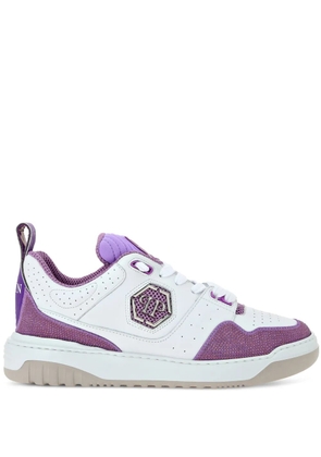 Philipp Plein crystal-embellished sneakers - Purple