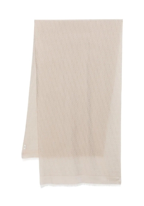 FENDI FF-jacquard scarf - Neutrals