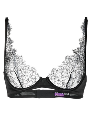 Maison Close lace-trim detail bra - Black