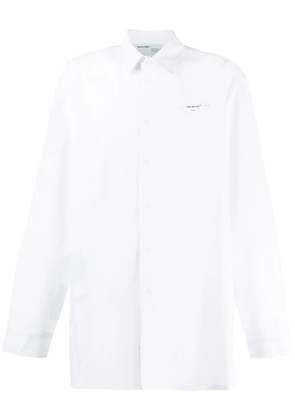 Off-White floral embroidered striped oversized shirt