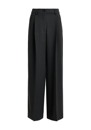 Essentiel Antwerp pleated pinstripe-pattern trousers - Grey