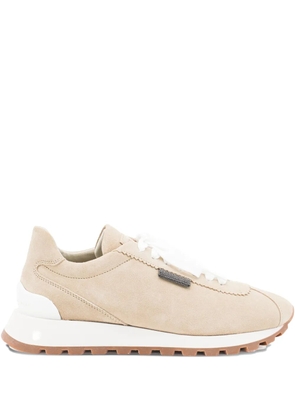 Brunello Cucinelli suede sneakers - Neutrals