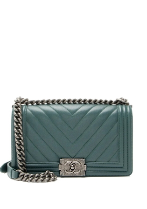 CHANEL Pre-Owned 2017-2018 Boy Old crossbody bag - Blue