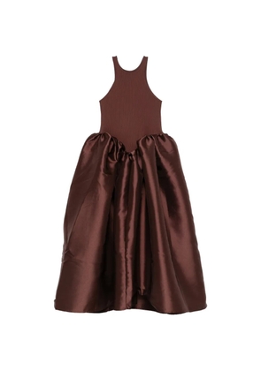 Marques'Almeida satin-skirt midi dress - Brown