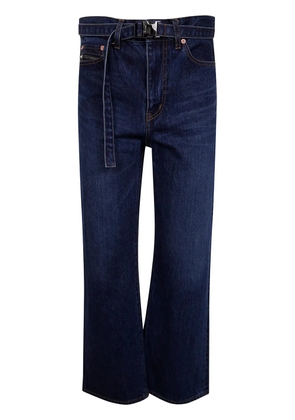 sacai belted jeans - Blue