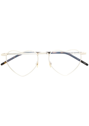 Saint Laurent Eyewear heart-frame glasses - Silver