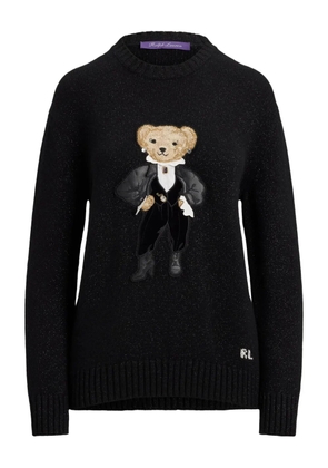 Ralph Lauren Collection metallic-Bear sweater - Black