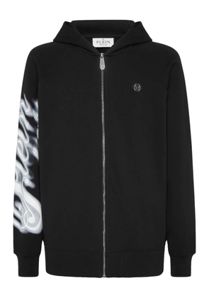 Philipp Plein graphic-print zip hoodie - Black