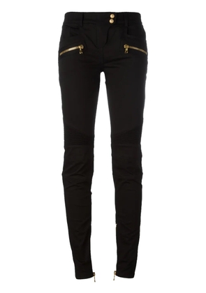 Balmain skinny biker trousers - Black