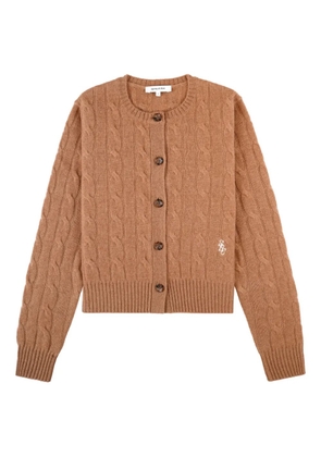 Sporty & Rich SRC cable-knit buttoned cardigan - Brown