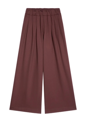 DRIES VAN NOTEN cotton wide-leg trousers - Brown