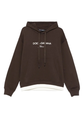 Dolce & Gabbana embroidered hoodie - Brown
