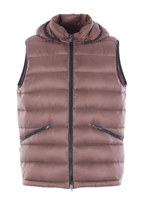 Herno hooded quilted gilet - Brown