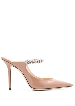 Jimmy Choo Bing 100mm crystal-embellished mules - Pink