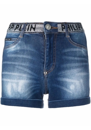 Philipp Plein Stones hot pants - Blue