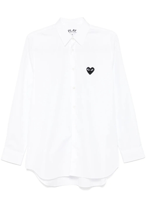 Comme Des Garçons Play Heart-patch shirt - White