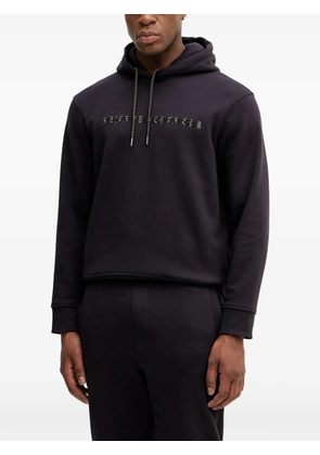 Armani Exchange logo-detail hoodie - Black