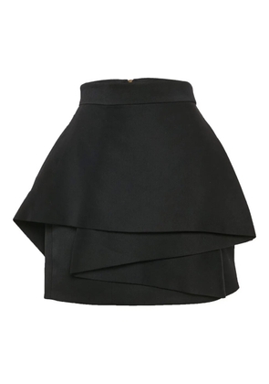 Balmain Pre-Owned wool layered skirt - Black