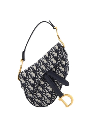 Christian Dior Pre-Owned Saddle Handbag Oblique Canvas Mini shoulder bag - Blue