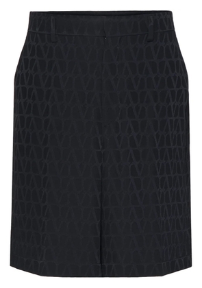 Valentino Garavani Toile Iconographe silk bermuda shorts - Black