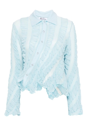 Anni Salonen twisted ruffled shirt - Blue