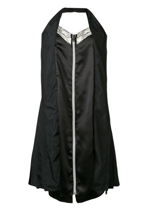 Maison Margiela zip front halter slip dress - Black