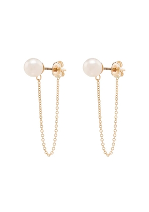 Mateo 14kt gold pearl chain earrings