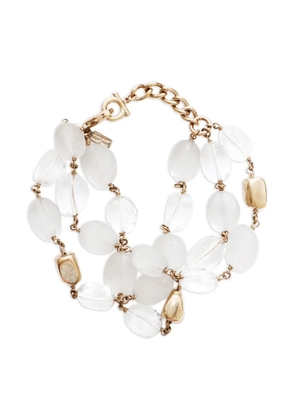 Ferragamo Pre-Owned 1970-1980s stone-detailing bracelet - Gold