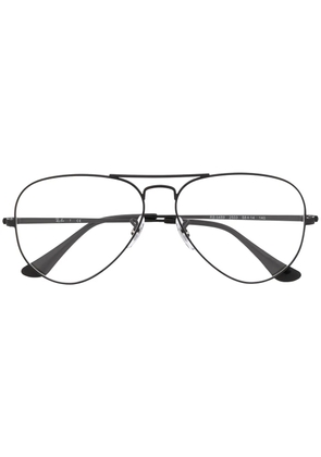 Ray-Ban oversized round frame glasses - Black