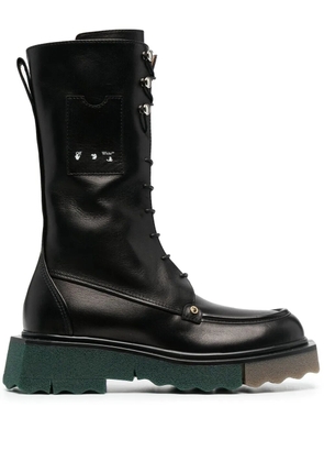 Off-White Sponge combat boots - Black