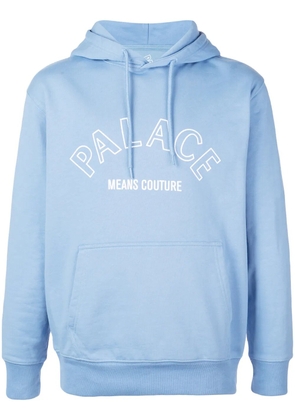 Palace Couture logo-print hoodie - Blue