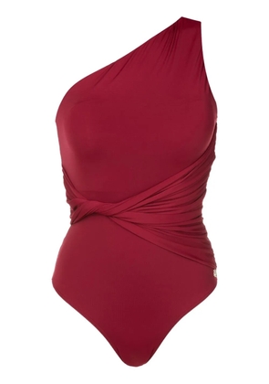 Brigitte twist-detail one shoulder swimsuit - Red