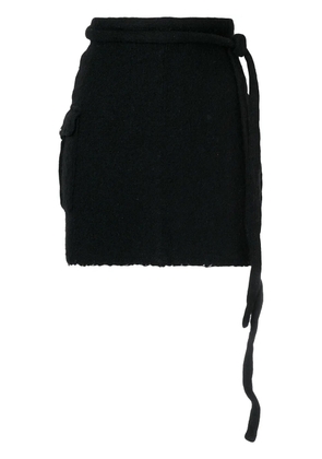 Comme Des Garçons Pre-Owned 1994 wrapped knitted skirt - Black