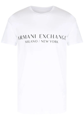 Armani Exchange logo-print cotton T-shirt - White