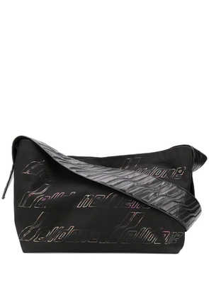 We11done logo-print shoulder bag - Black