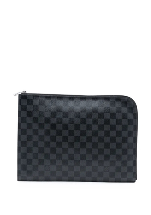 Louis Vuitton Pre-Owned 2016 Damier Graphite Pochette Jour GM clutch bag - Black